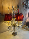 Brass girandole with drops