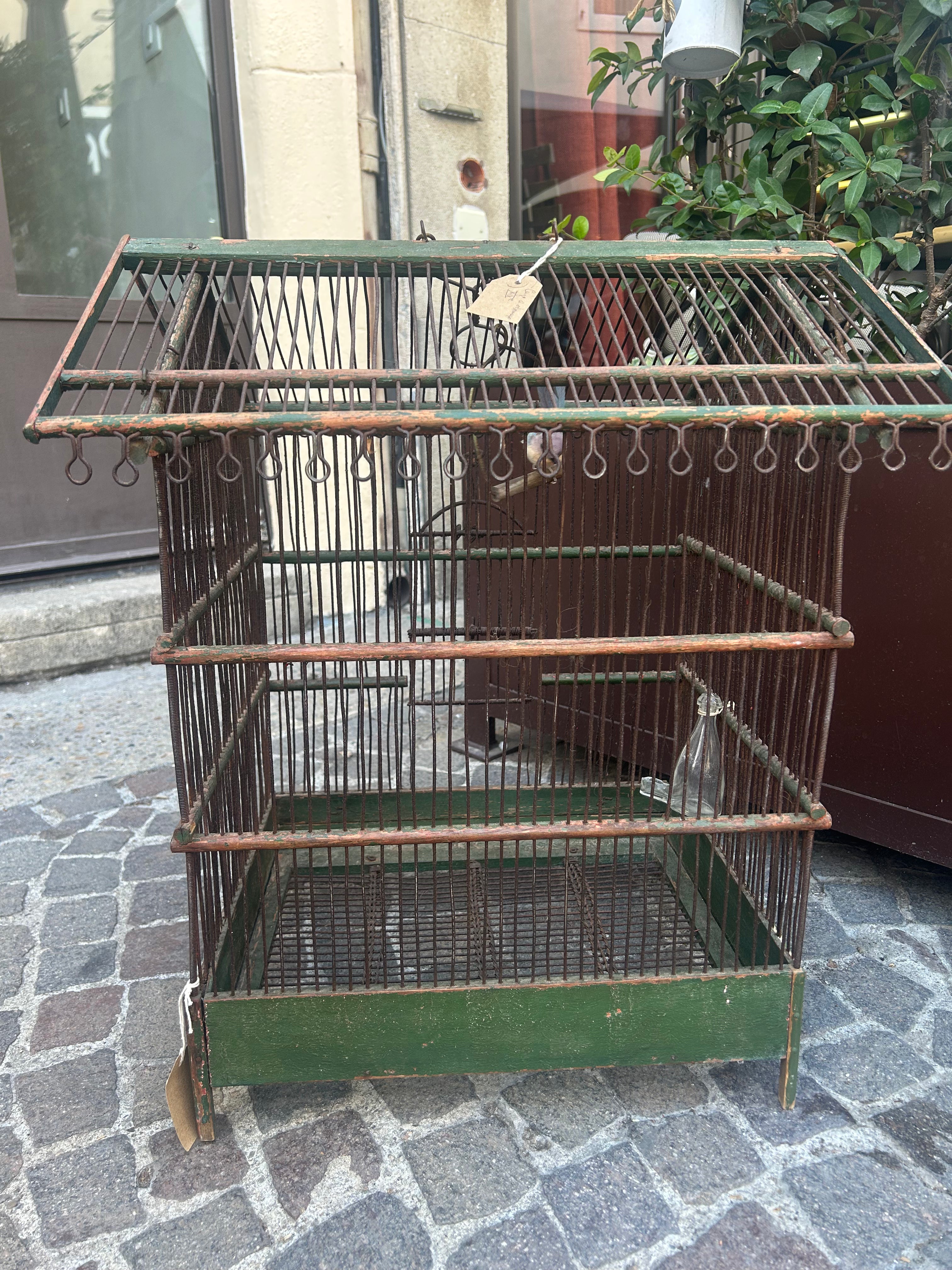 Cage à oiseaux XIXe