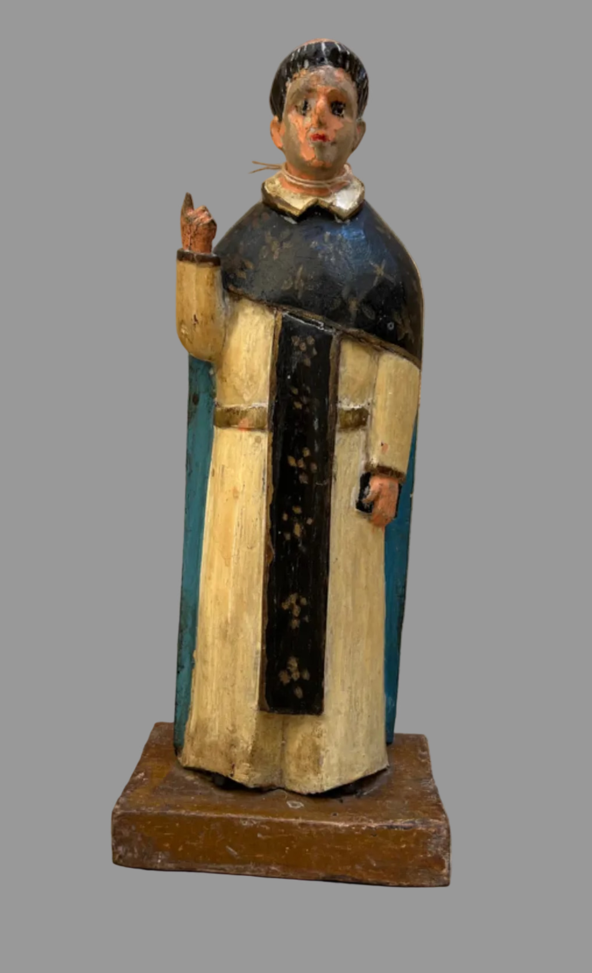 Statuette en bois d'un moine