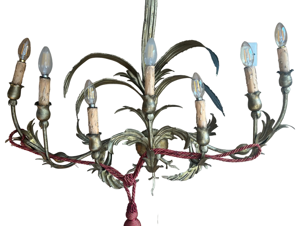 applique feuillage métal doré