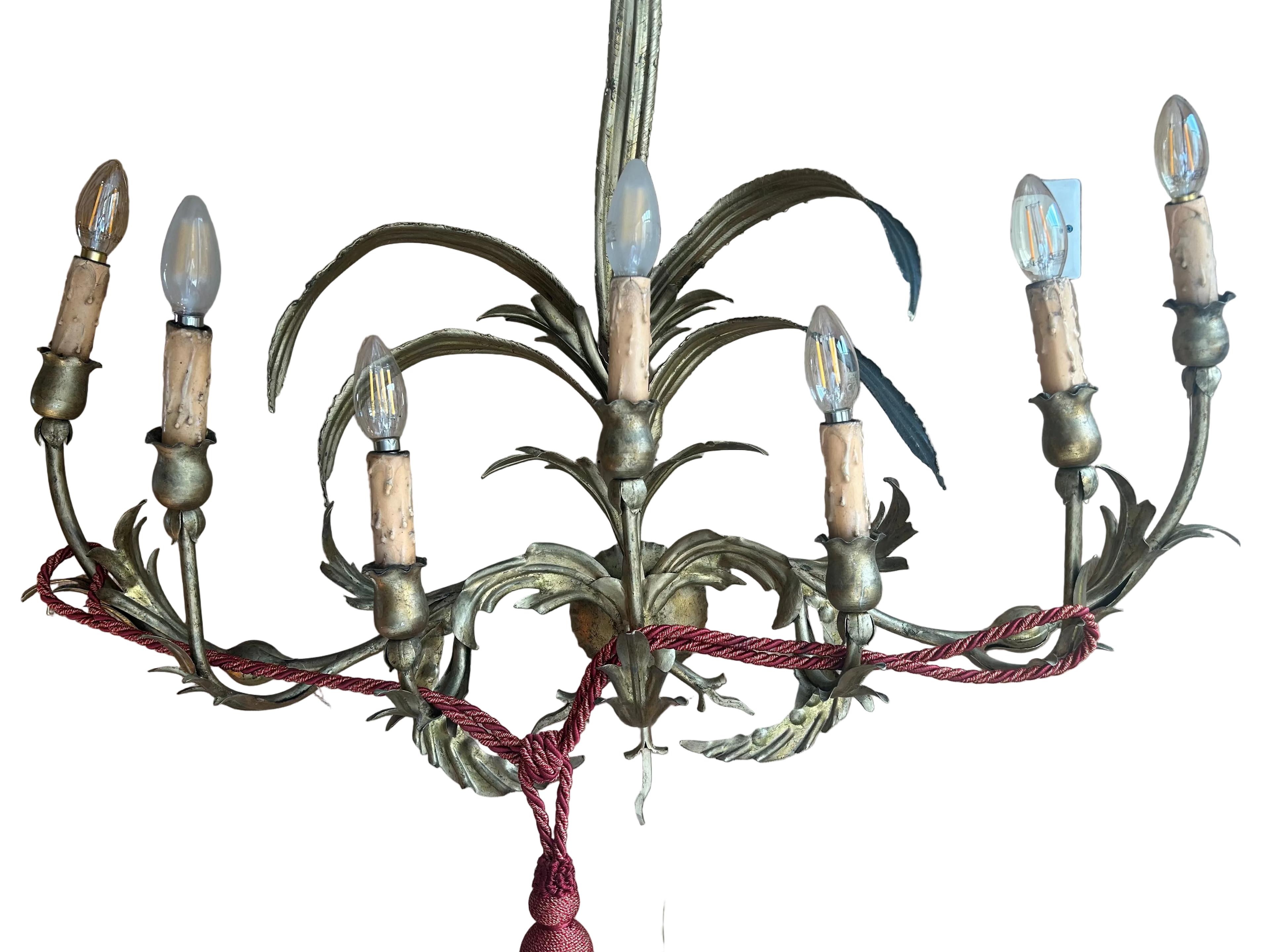 applique feuillage métal doré