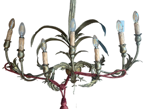 applique feuillage métal doré