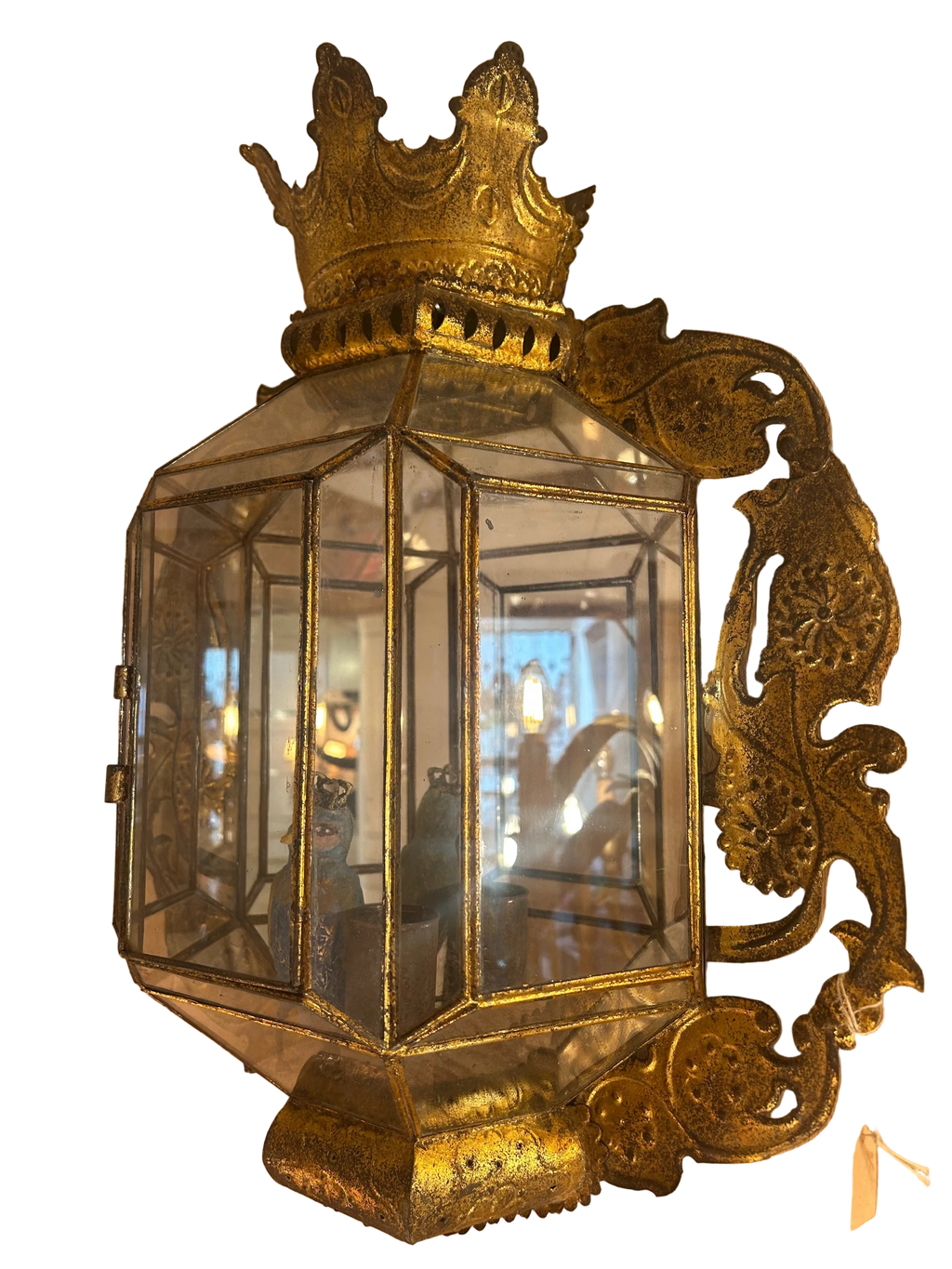 applique verre et metal dore venitien