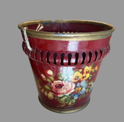 cachepot Napoleon III tole peinte