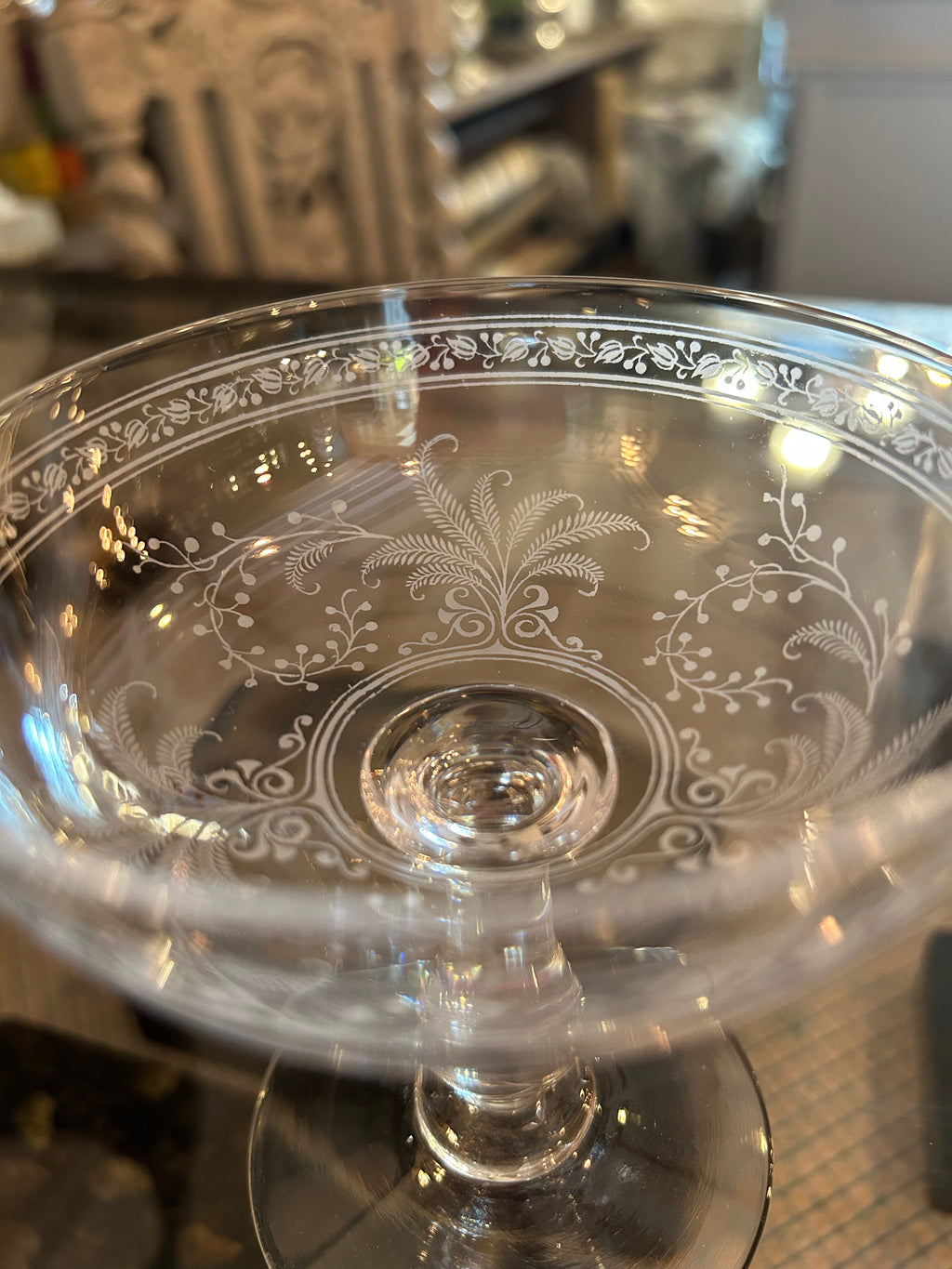 coupe champagne modèle fougère baccarat