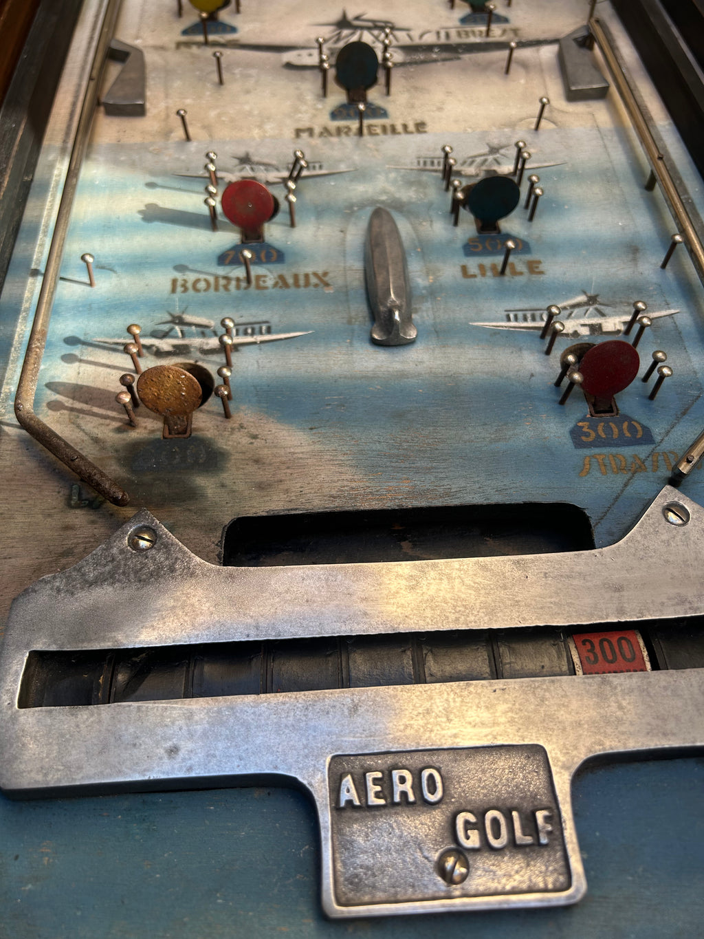 ancien flipper mécanique Aéro Golf 1934