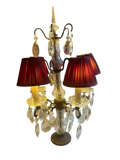 girandole cinq lumieres et pendeloques