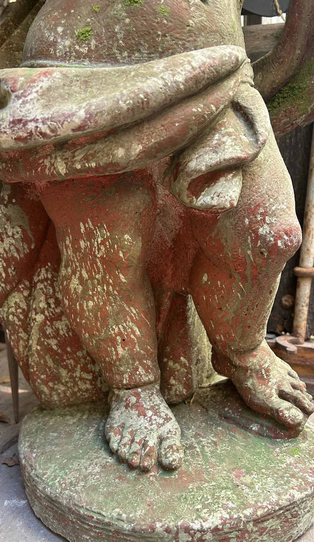 jardinière vasque ancienne et putti