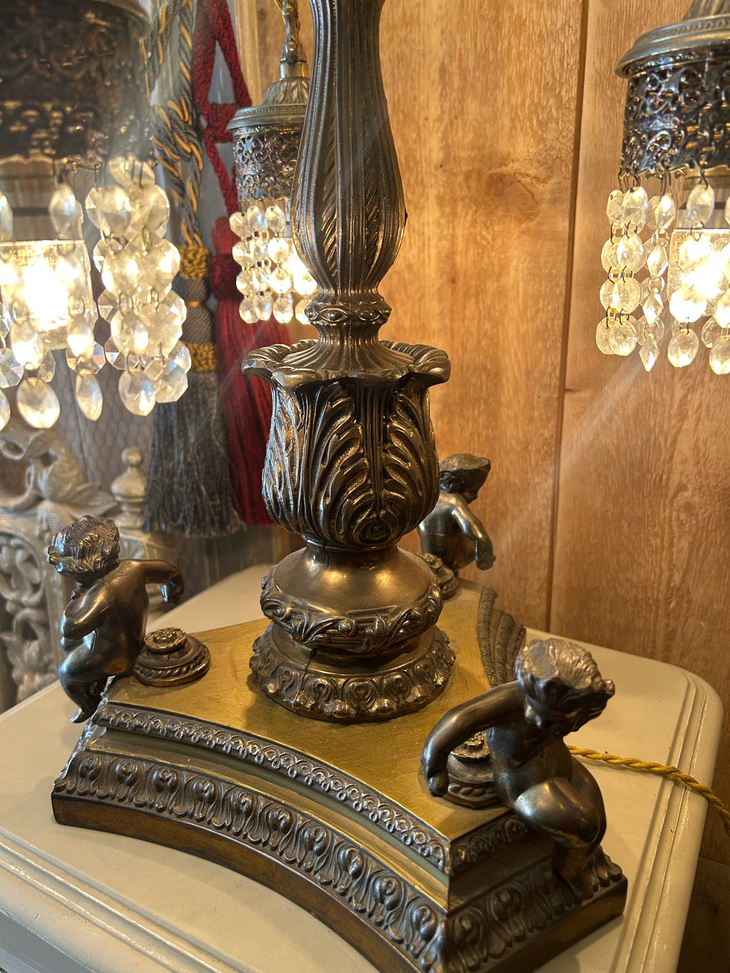lampe de salon art déco 4 feux