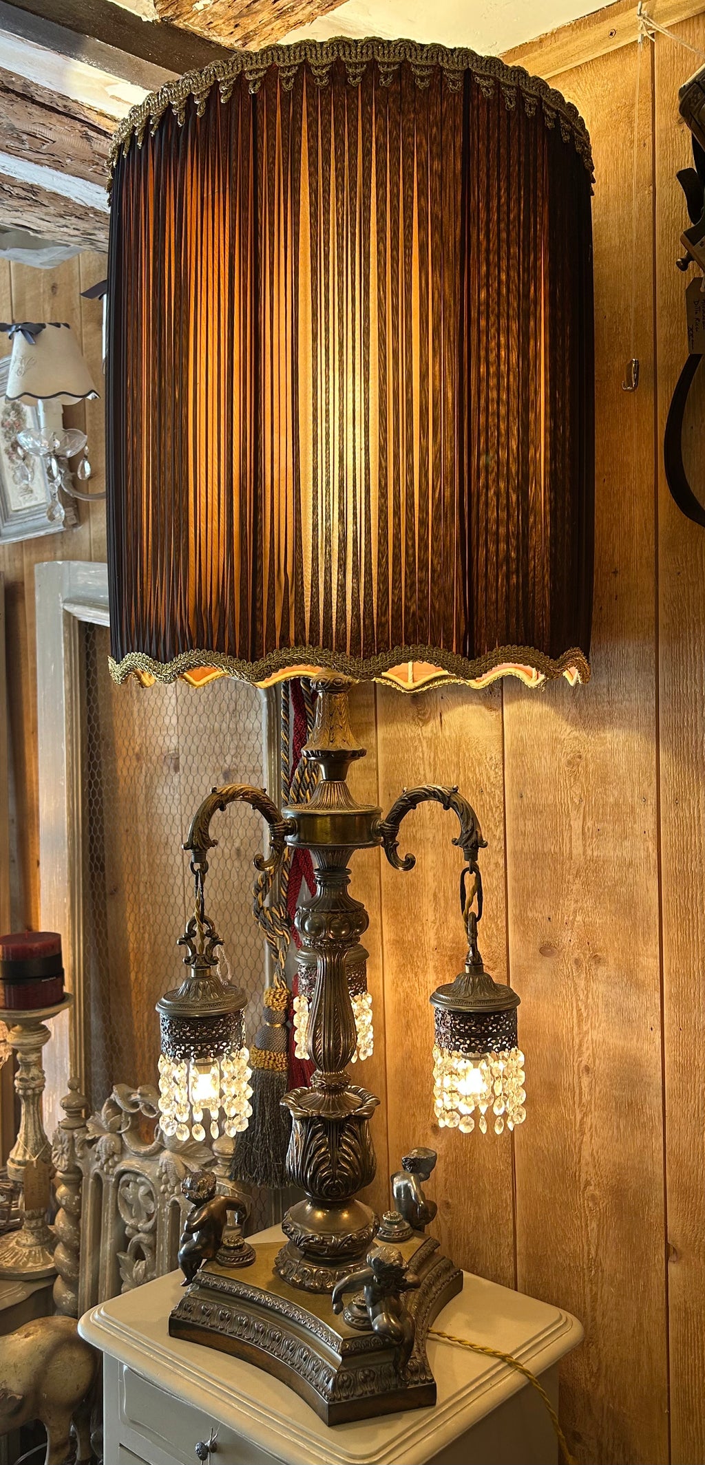 lampe de salon art déco 4 feux