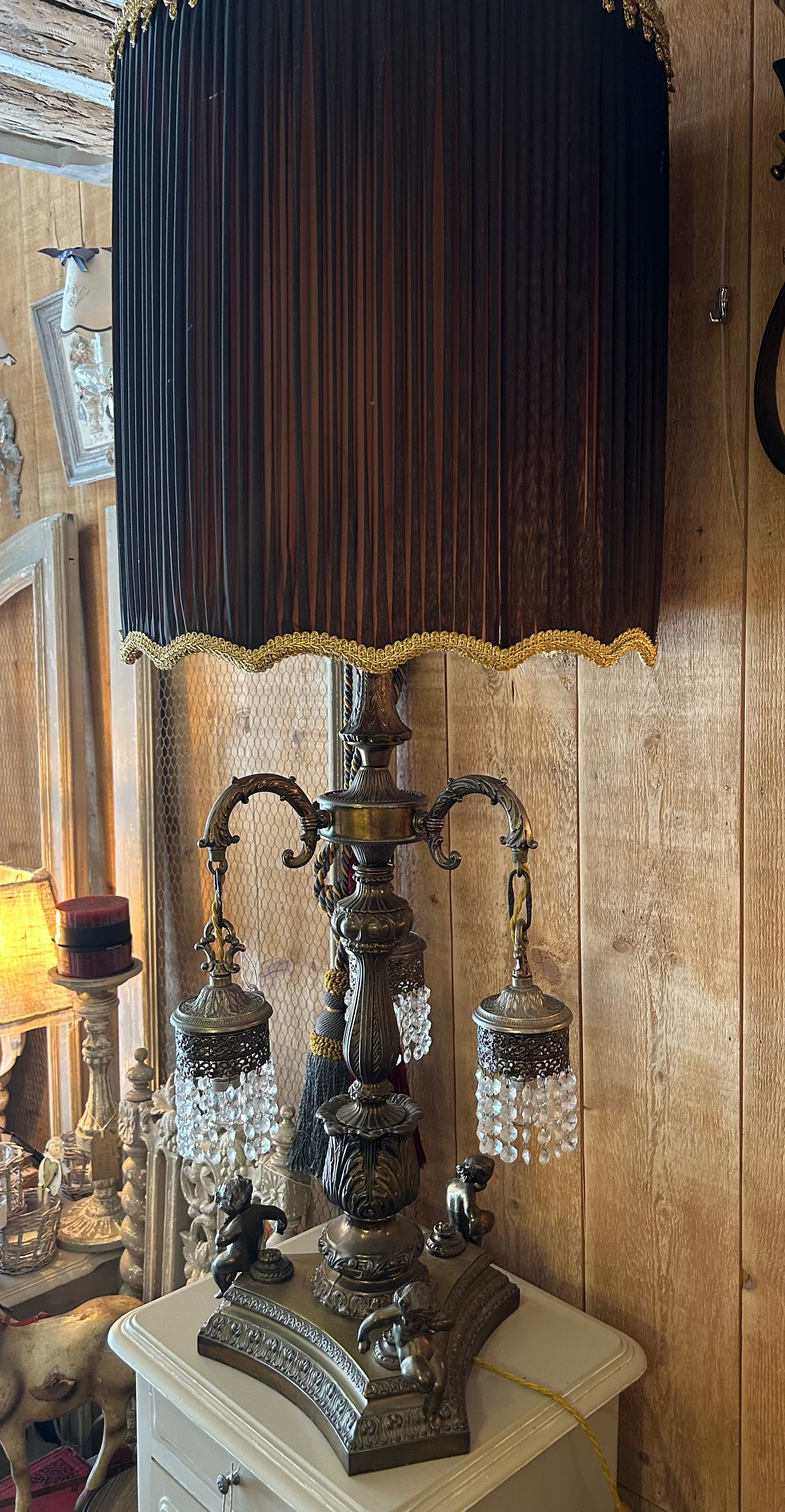 lampe de salon art déco 4 feux