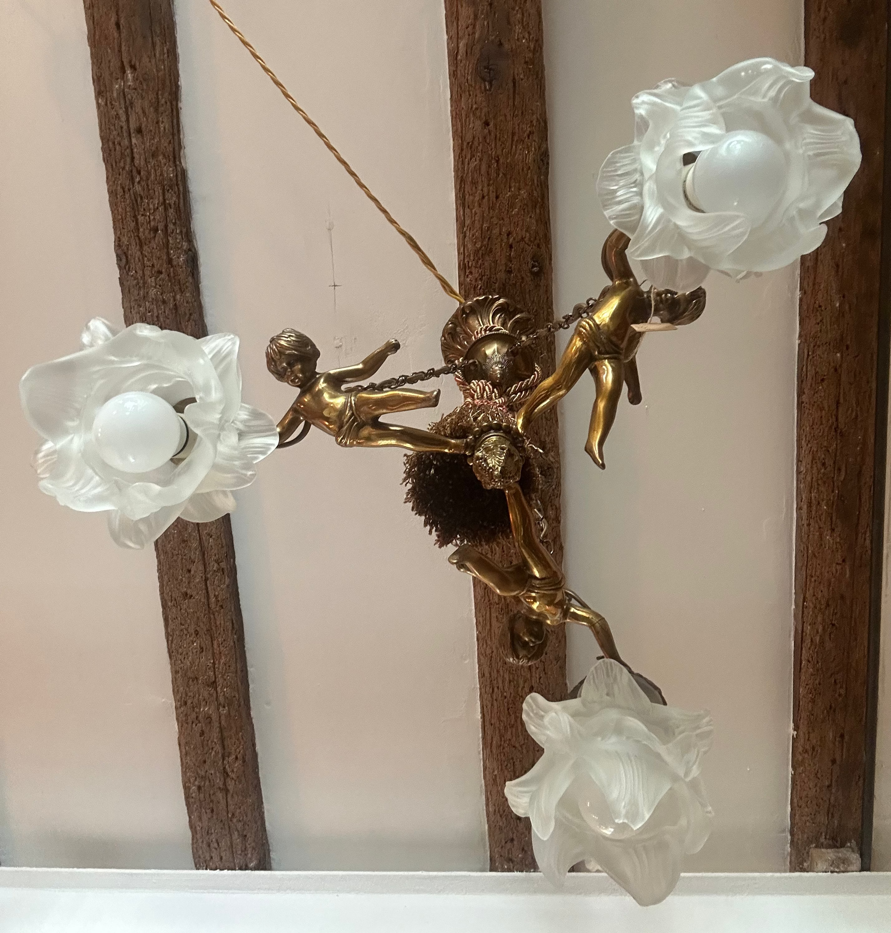 lustre anges tulipes fleurs