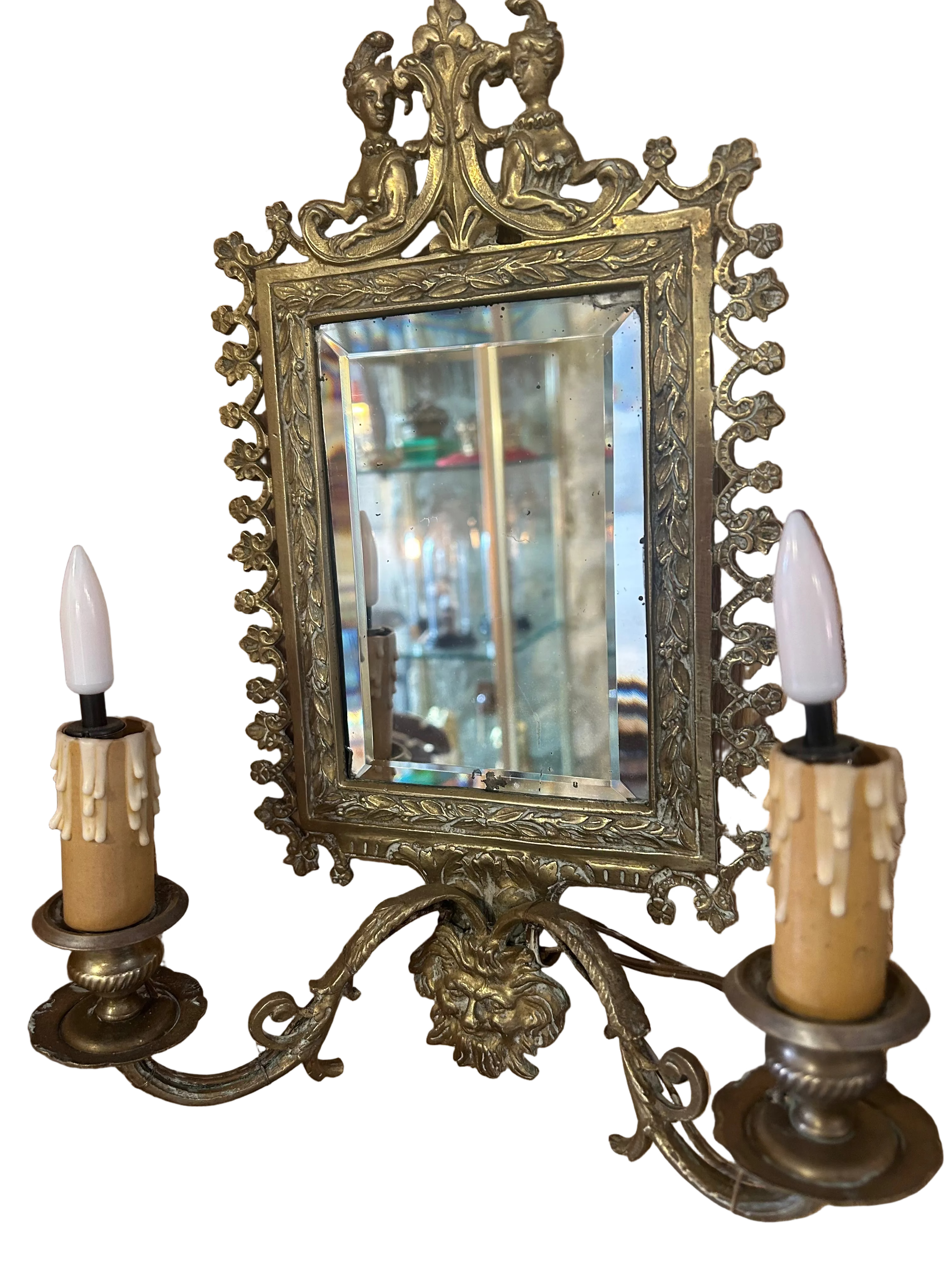 applique en bronze deux lumières