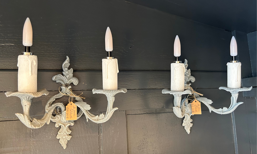 applique lampe bronze patiné gris