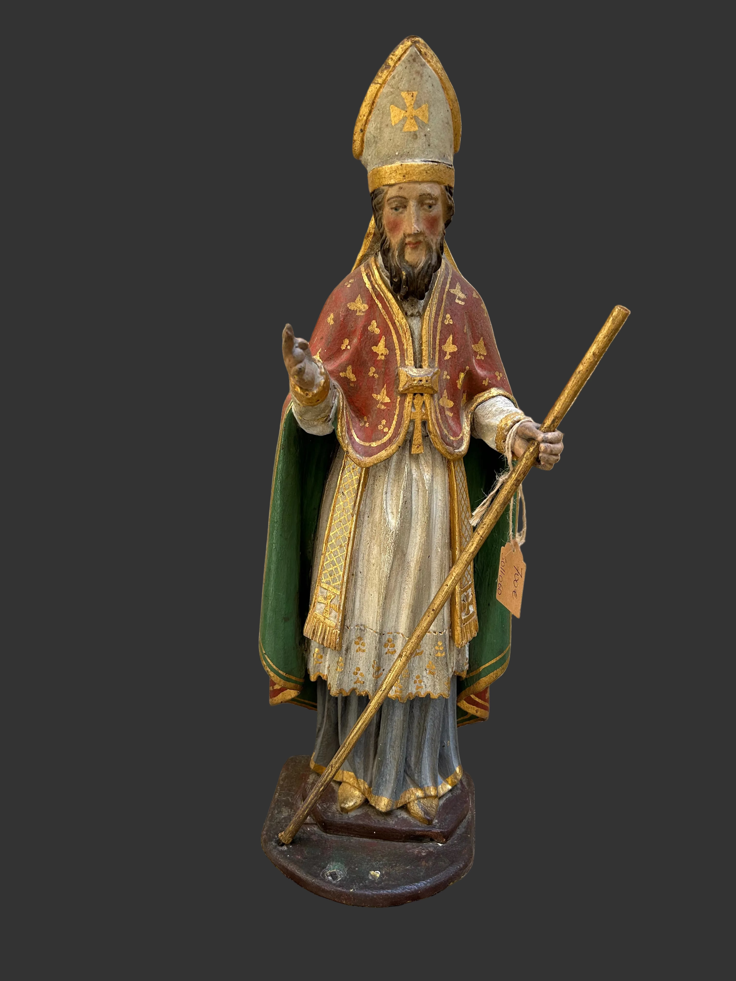 statuette bois polychrome saint eloi