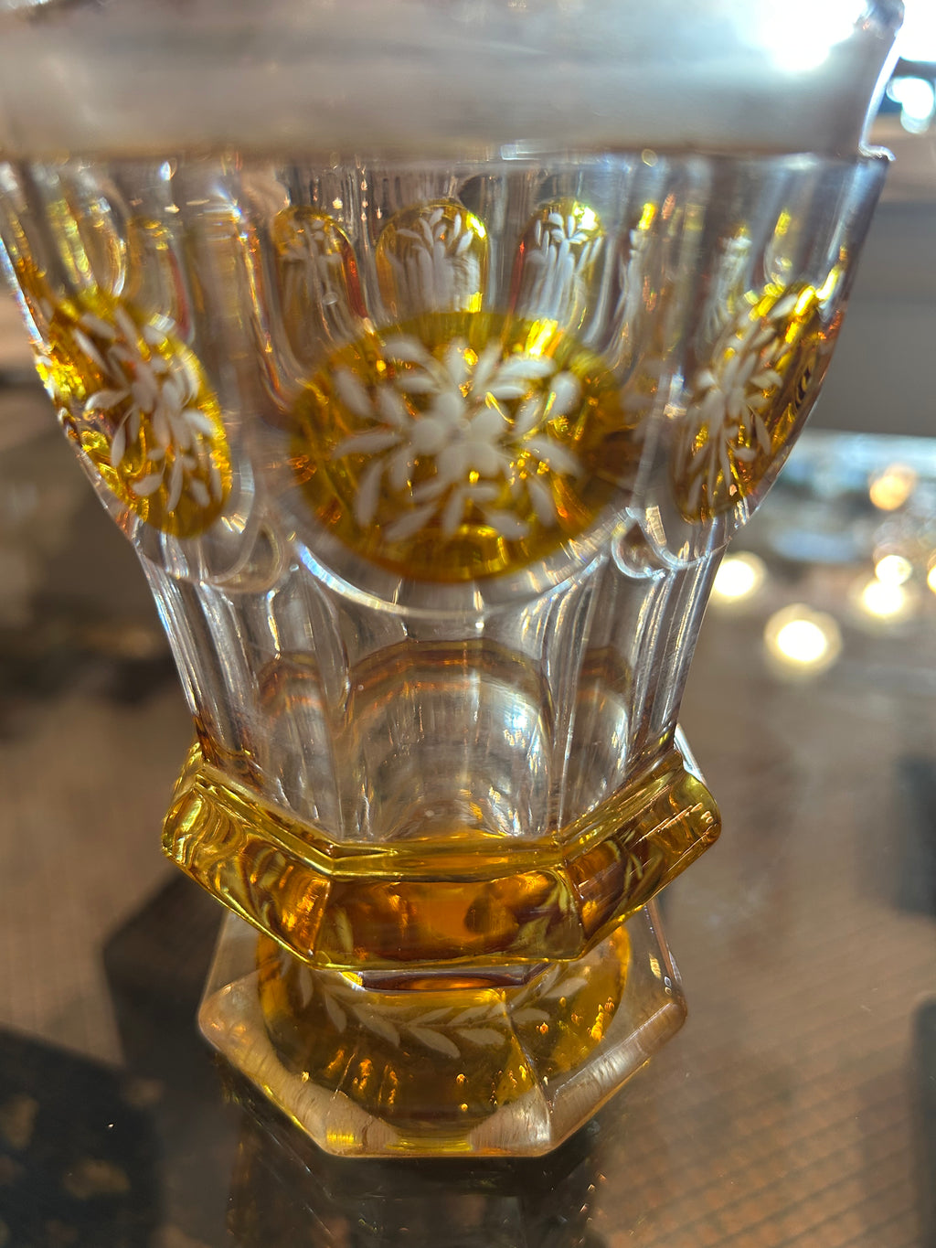 verre mariage cristal décor floral